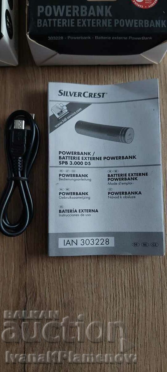 Auction  Portable batteries 2 pieces