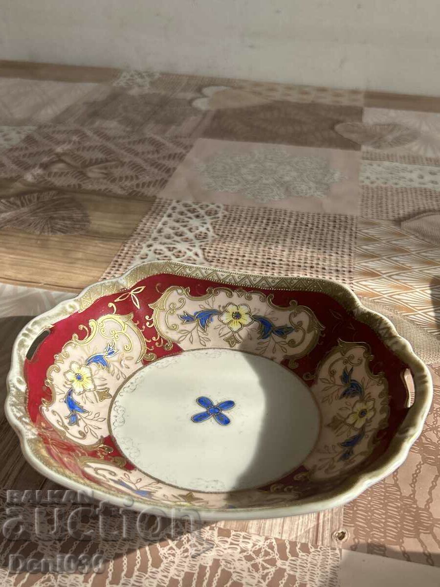 Beautiful porcelain saucer for bonbons with markings