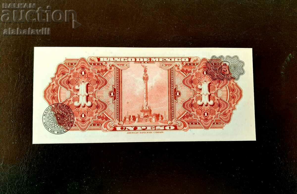Banknote Mexico 1 peso 1967 UNC with price € 4.60 | 9.00 BGN