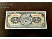 Banknote Mexico 1 peso 1967 UNC