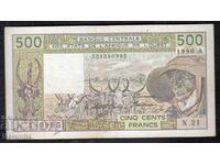 500 de franci 1990, Coasta de Fildeș