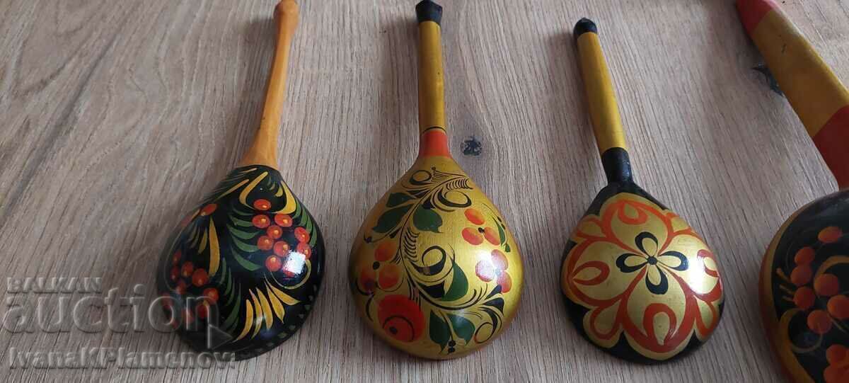 Spoons hokhloma Russia wood - 5