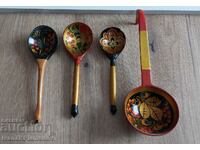 Spoons hokhloma Russia wood