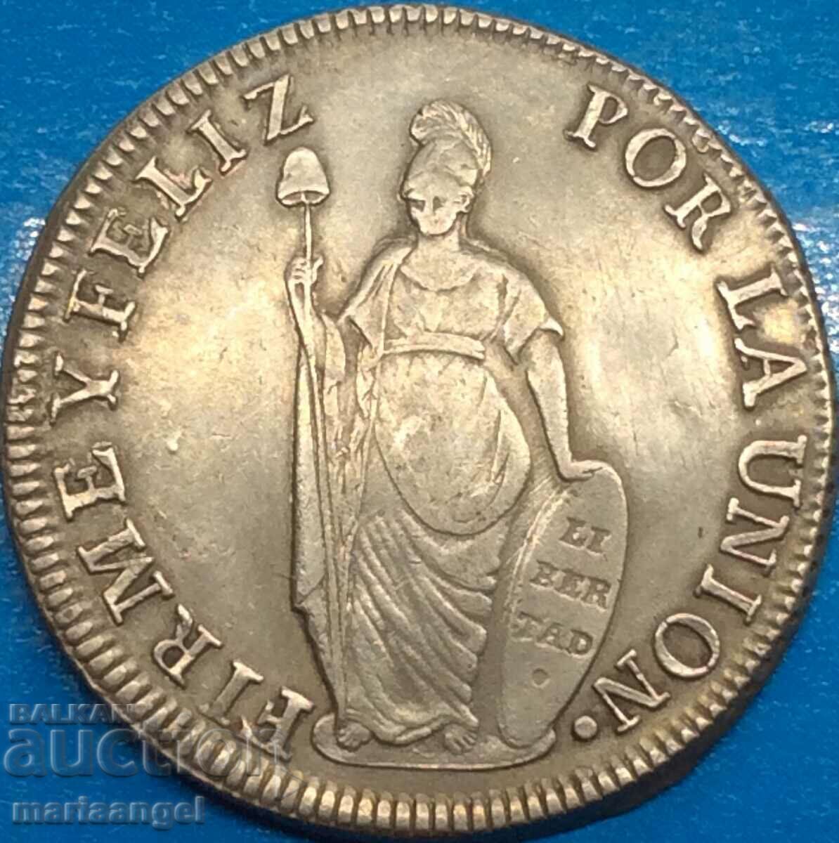 Peru 8 Reales 1833 Silver Patina