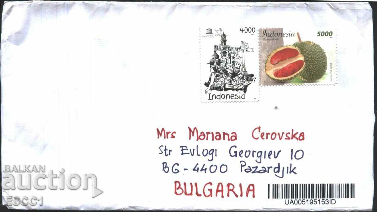 Envelope with Flora 2017 Freedom of the Press stamps from Indonesia Envelope with Flora 2017 Freedom of the Press stamps from Indonesia