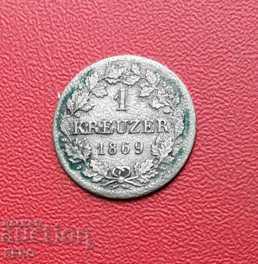 Germania-Bavaria-1 Kreuzer 1869