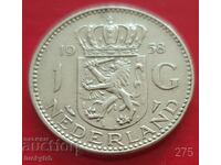 1 guilder 1958 - Netherlands - Silver