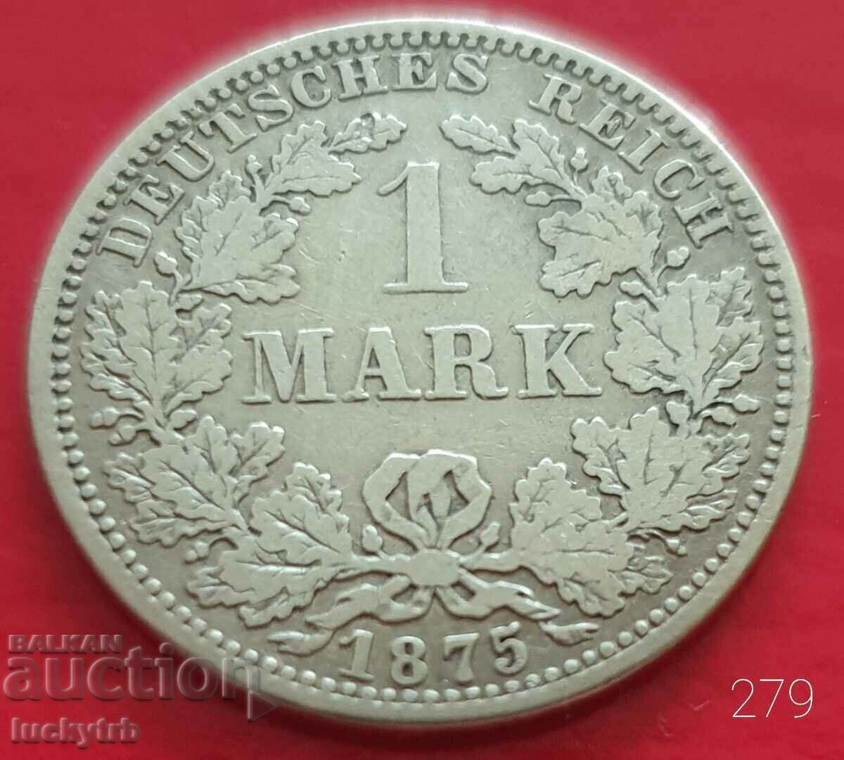 1 timbru 1875 "A" - Germania - Argint