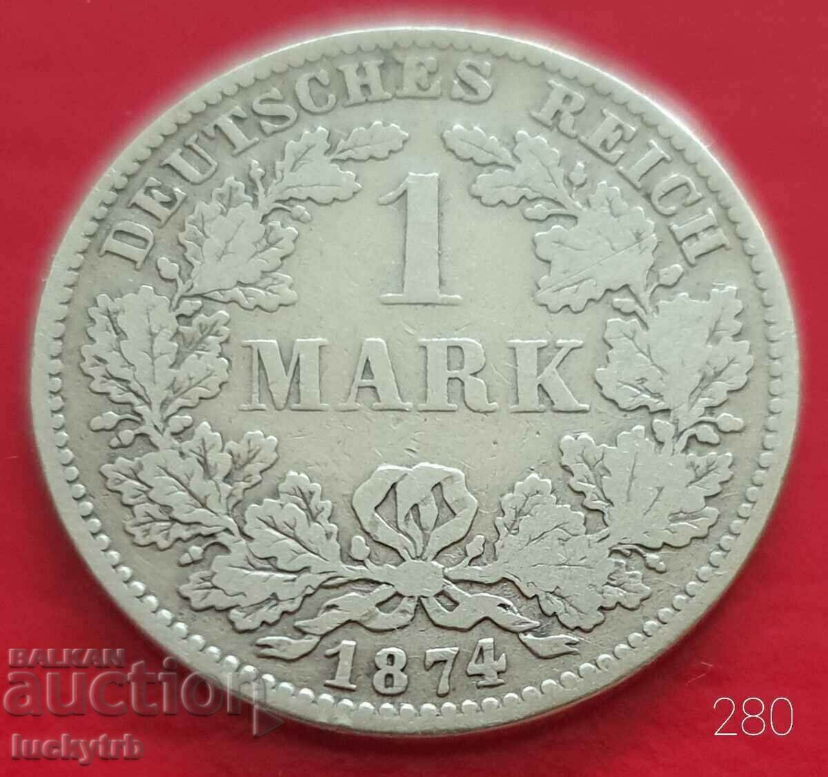 1 timbru 1874 "D" - Germania - Argint