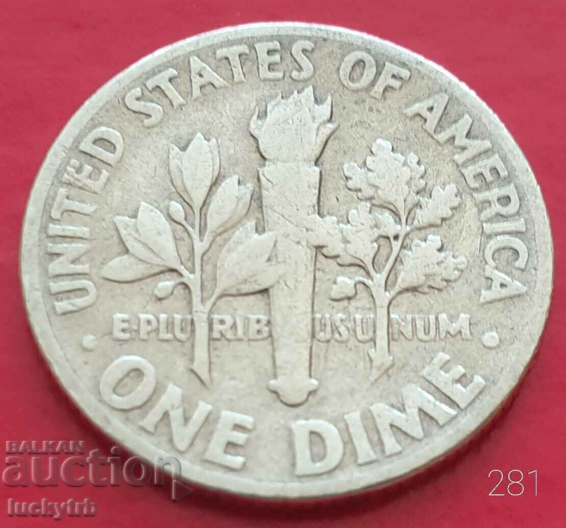 1 dime 1946 - SUA - Argint