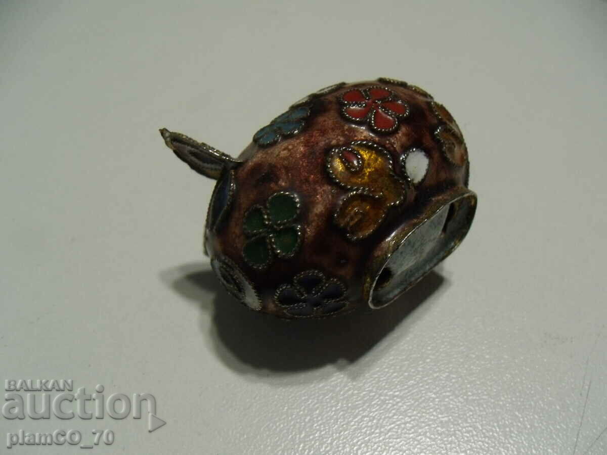 Delivery of No.*7722 old small brass figurine - with colorful ornaments Delivery of No.*7722 old small brass figurine - with colorful ornaments