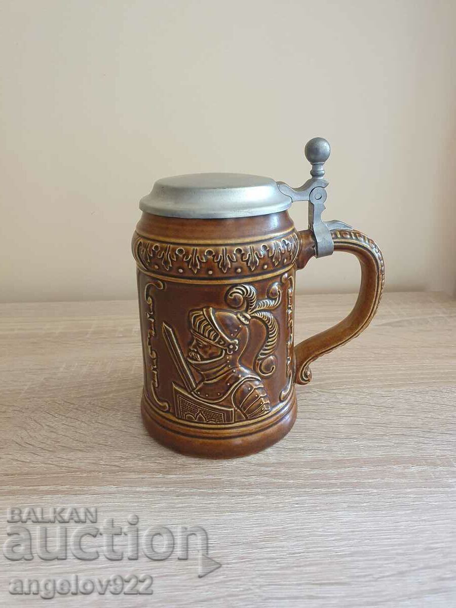 Ceramic beer mug!