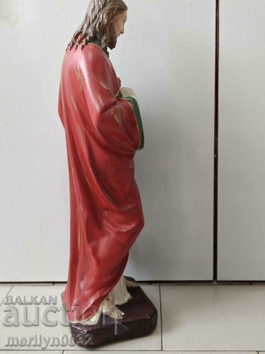 Figure of God's son Jesus Christ sculpture tinted plaster - 5 Figure of God's son Jesus Christ sculpture tinted plaster - 5