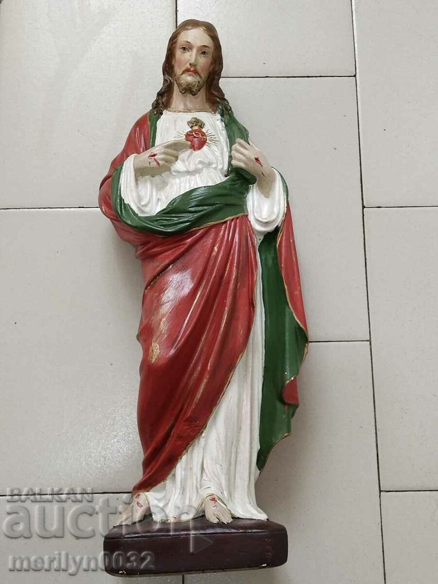 Figure of God's son Jesus Christ sculpture tinted plaster - 6 Figure of God's son Jesus Christ sculpture tinted plaster - 6