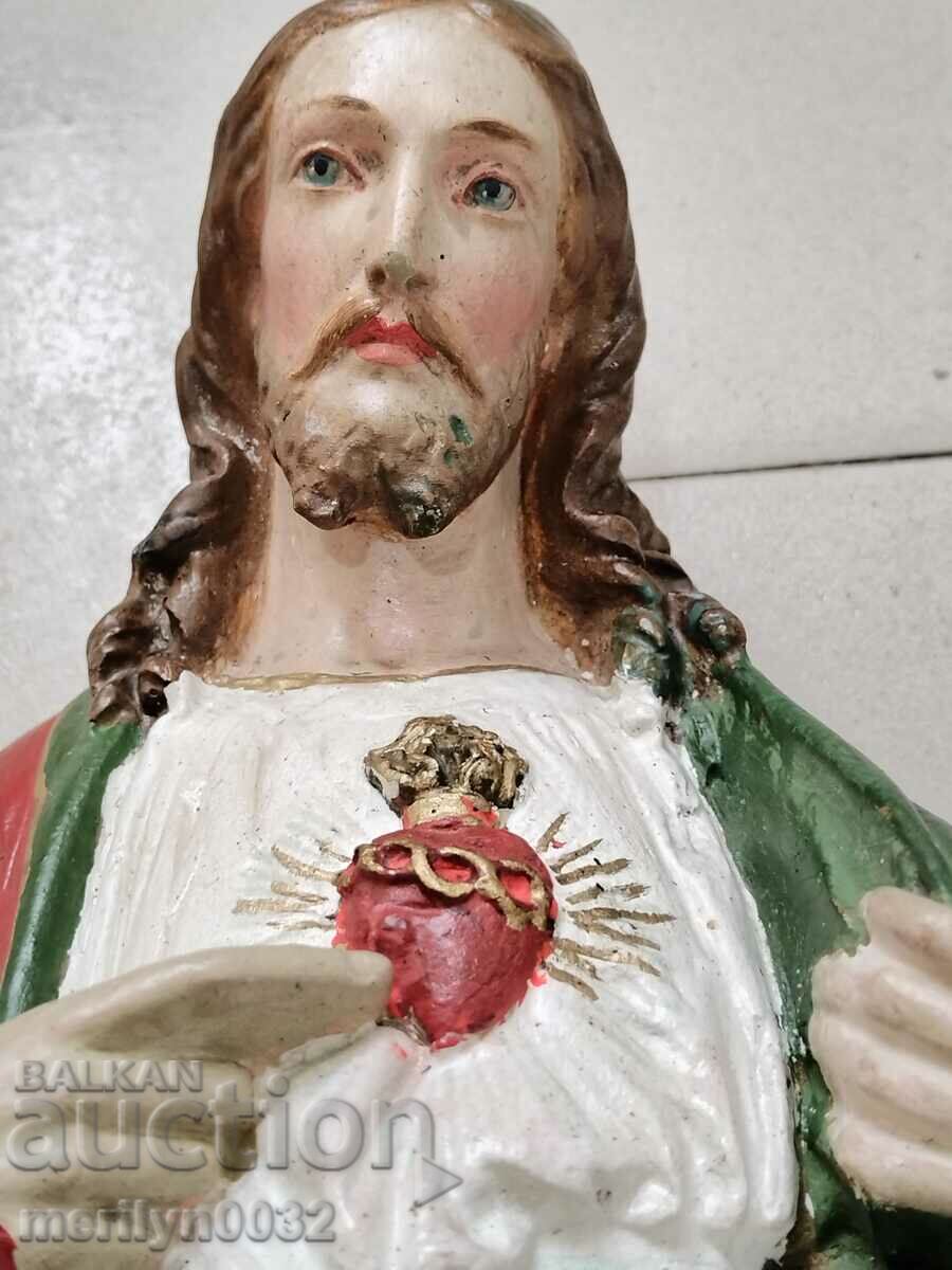 Figure of God's son Jesus Christ sculpture tinted plaster - 7 Figure of God's son Jesus Christ sculpture tinted plaster - 7