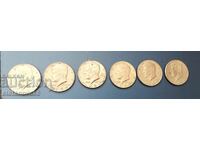 Collection half dollar with John Kennedy issues 1971,1974,1981,1