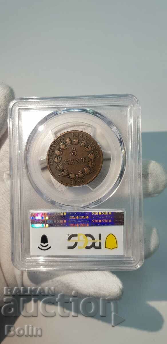 XF 40 - French Collector Coin 5 Cents 1839 A-France with price 180.00 BGN | € 92.03