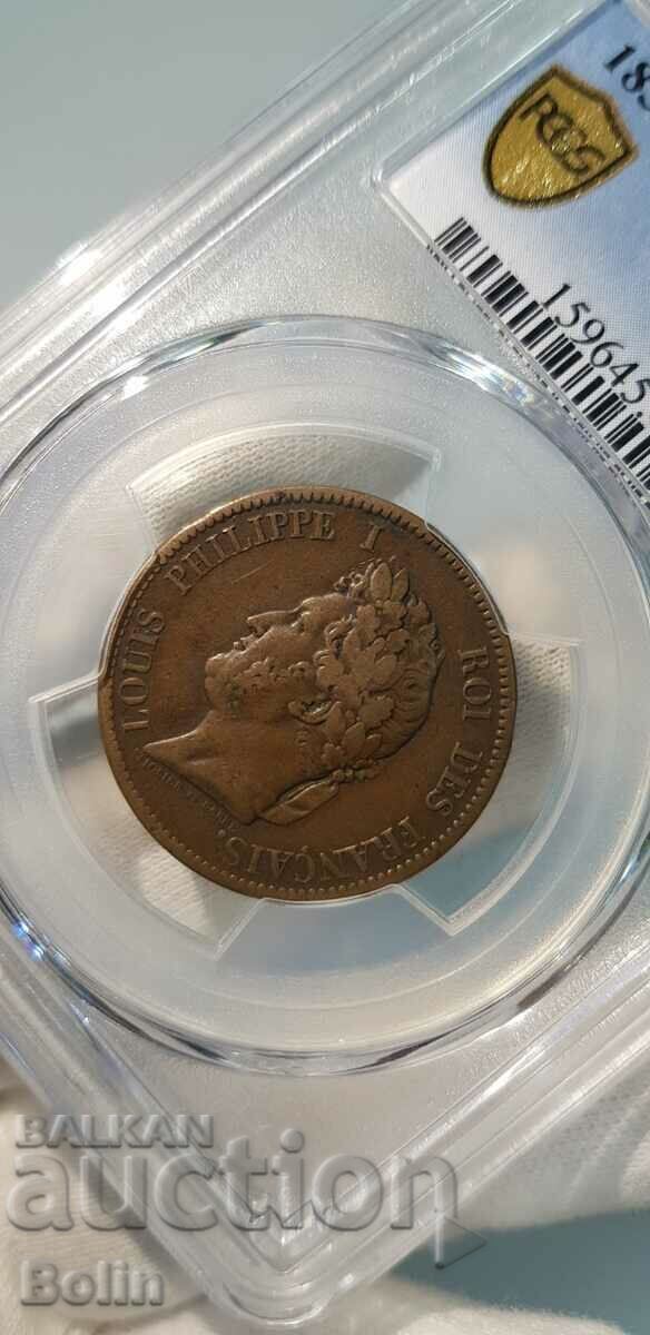 Delivery of XF 40 - French Collector Coin 5 Cents 1839 A-France