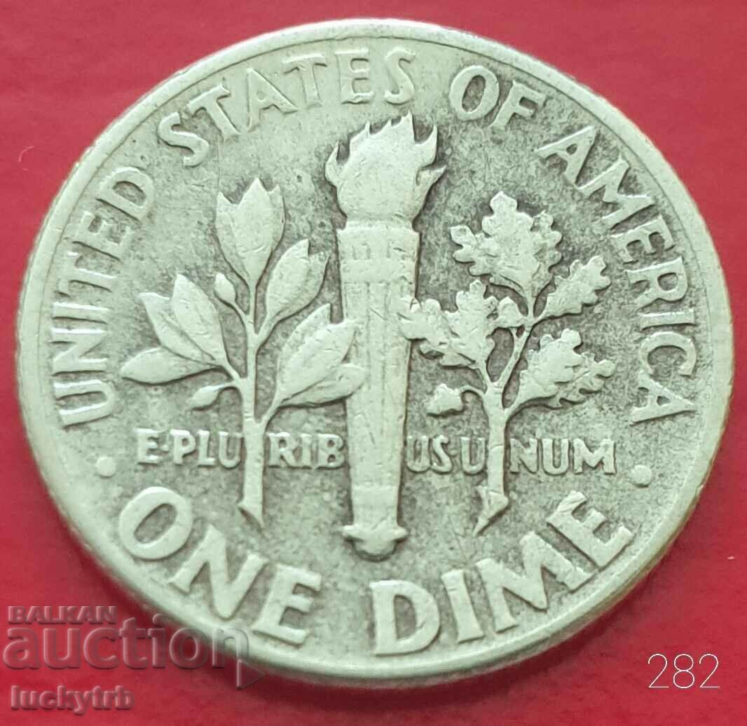 1 dime 1947 - SUA - Argint