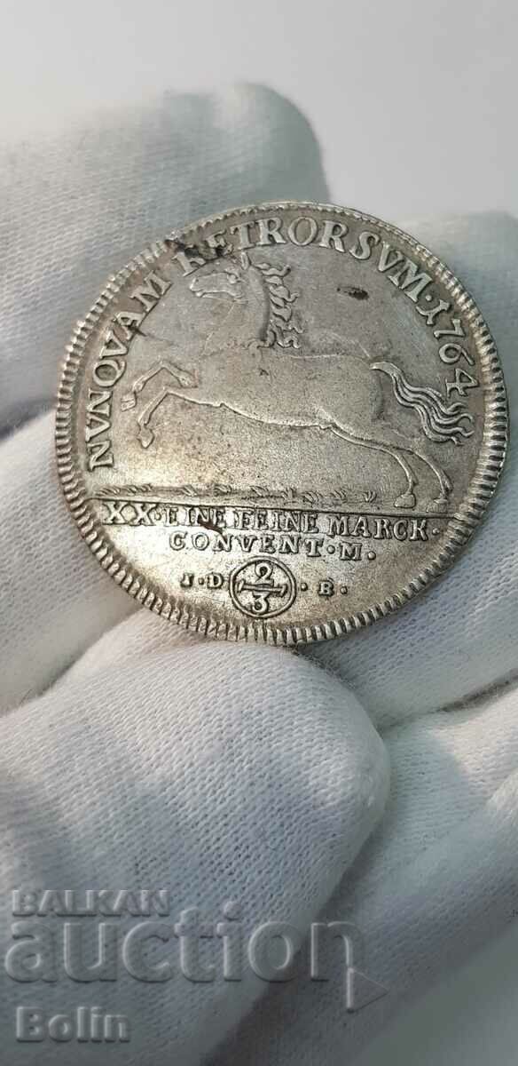 Livrarea Monedă rară de argint 2/3 Thaler Germania