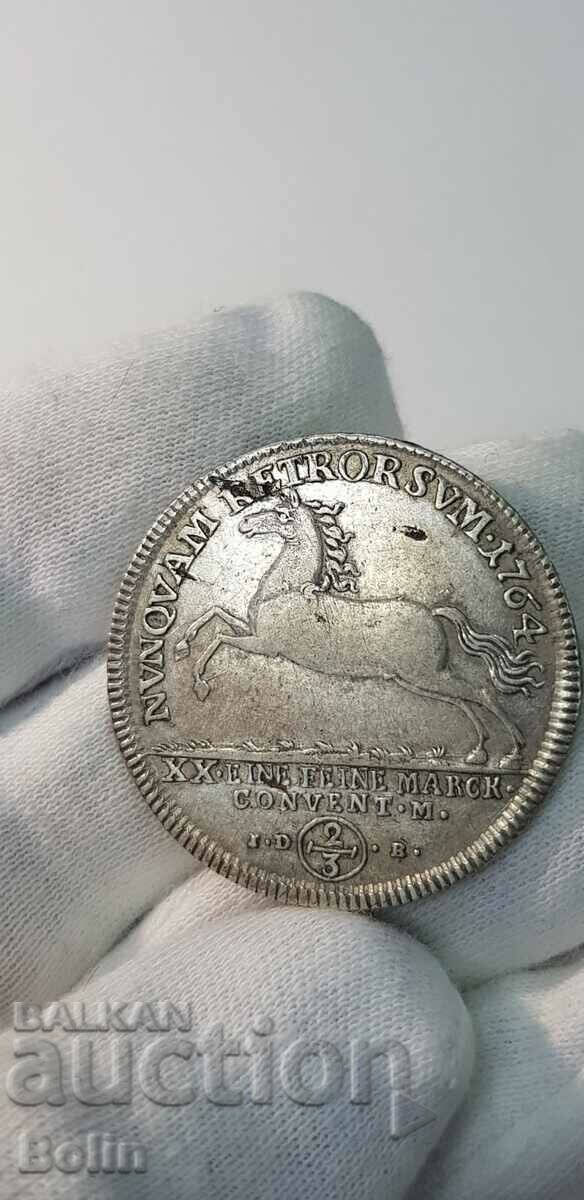 Rare silver coin 2/3 Thaler Germany