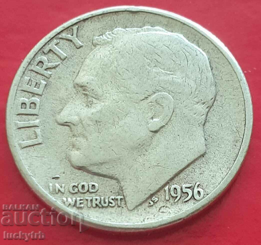 1 dime 1956 - USA - Silver with price 10.00 BGN | € 5.11