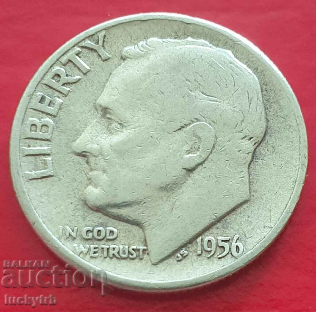 1 dime 1956 - USA - Silver with price 10.00 BGN | € 5.11 1 dime 1956 - USA - Silver with price 10.00 BGN | € 5.11