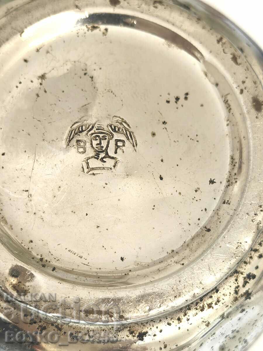 Delivery of Antique Royal Bronze Nickel Plated Cologne Bottle 1930s Delivery of Antique Royal Bronze Nickel Plated Cologne Bottle 1930s