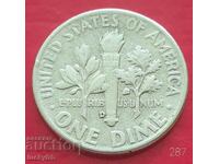 1 dime 1957 "D" - SUA - Argint