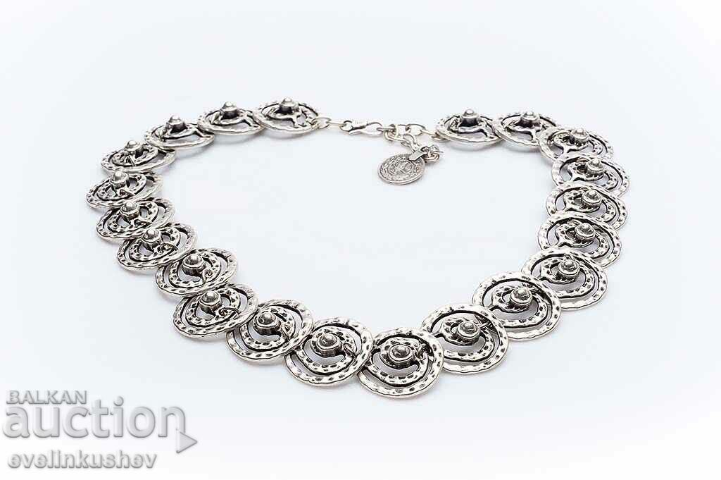 Silver plated necklace KN-0301001024