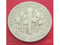 1 dime 1958 "D" - USA - Silver