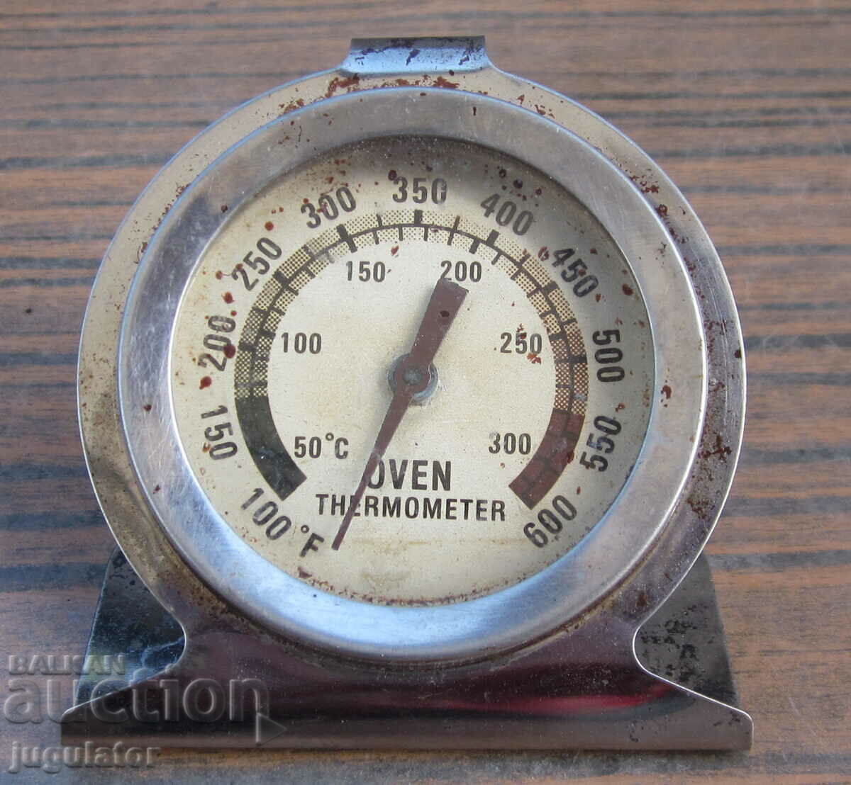vintage old small table thermometer for oven and grill oven with price 15.00 BGN | € 7.67 vintage old small table thermometer for oven and grill oven with price 15.00 BGN | € 7.67