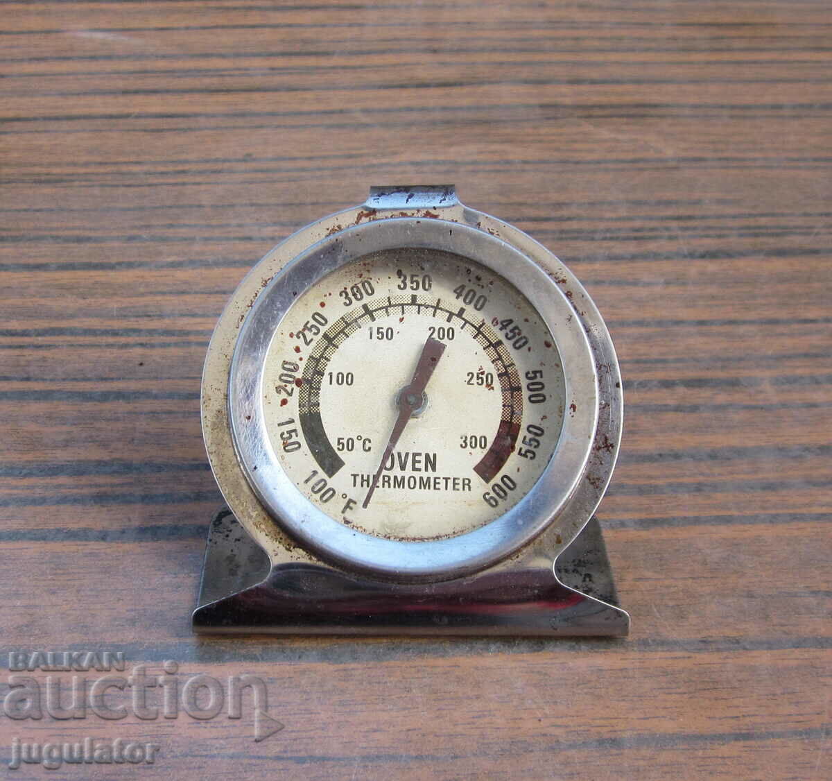 vintage old small table thermometer for oven and grill oven