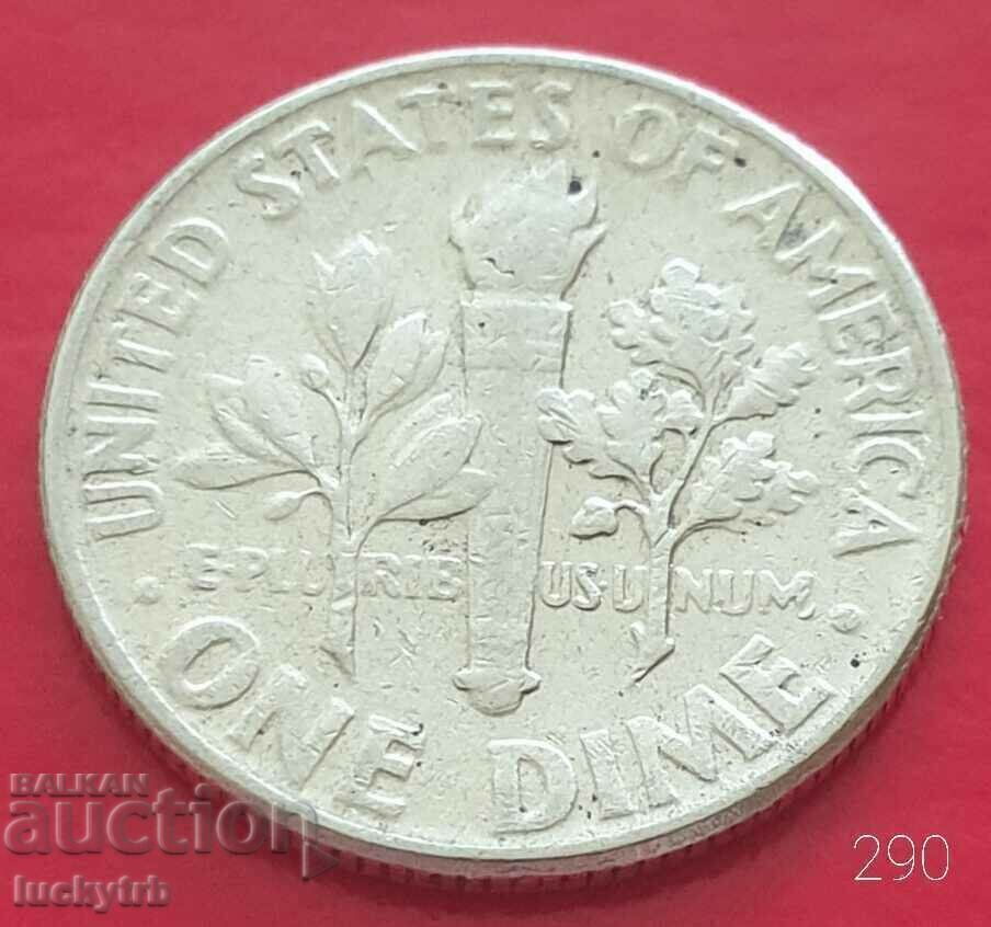 1 dime 1959 - SUA - Argint