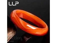 Stylish natural ice agate bracelet - monolithic