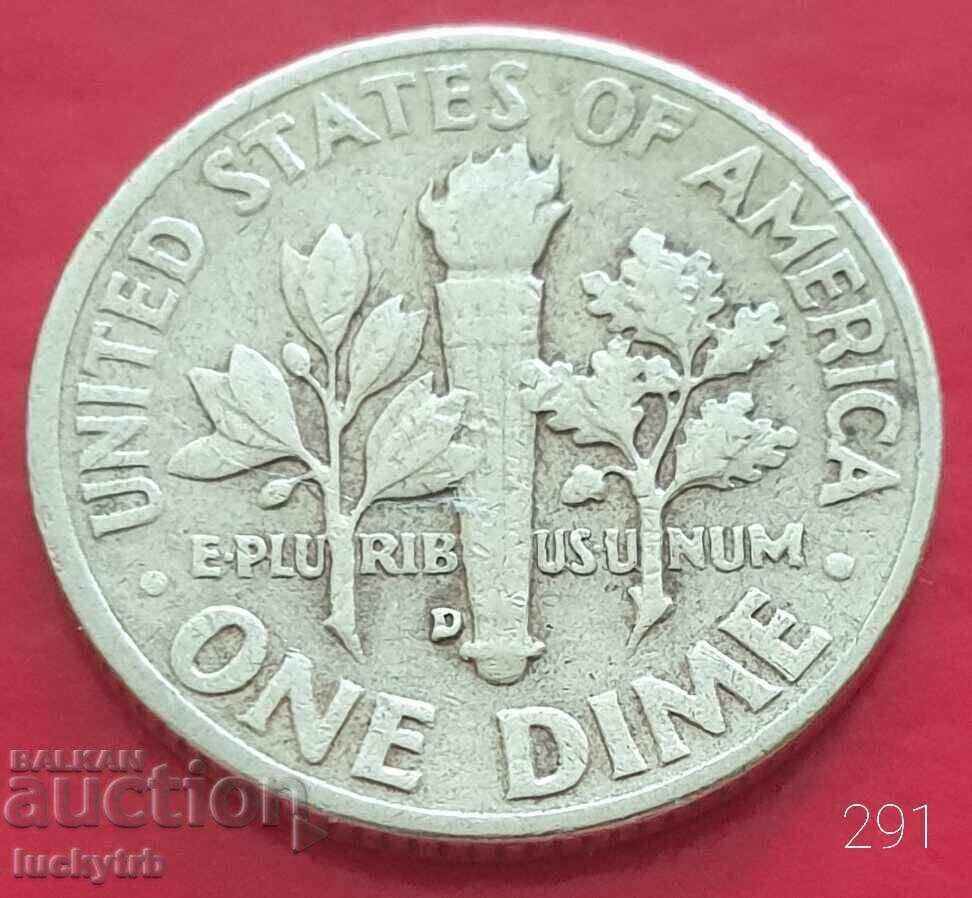 1 dime 1959 "D" - USA - Silver