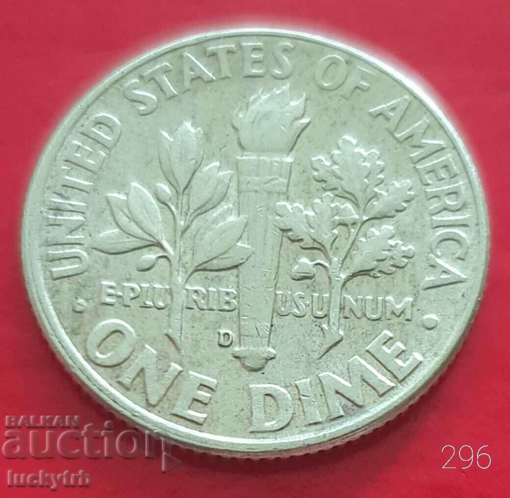 1 dime 1963 "D" - USA - Silver