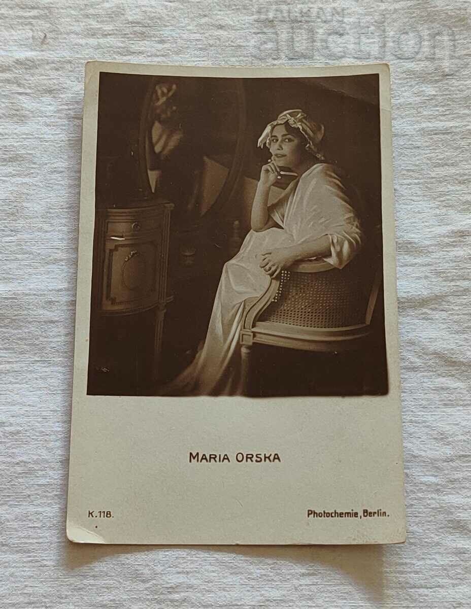 MARIA ORSKA МАРИЯ ОРСКА ТЕАТЪР КИНО  П.К.