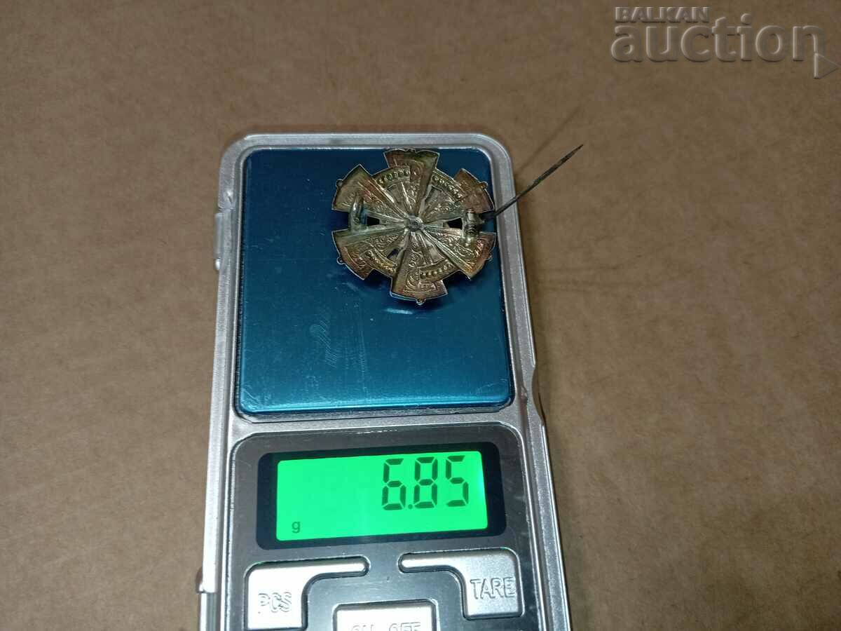 antique silver mark COMITE enamel badge miniature - 6 antique silver mark COMITE enamel badge miniature - 6