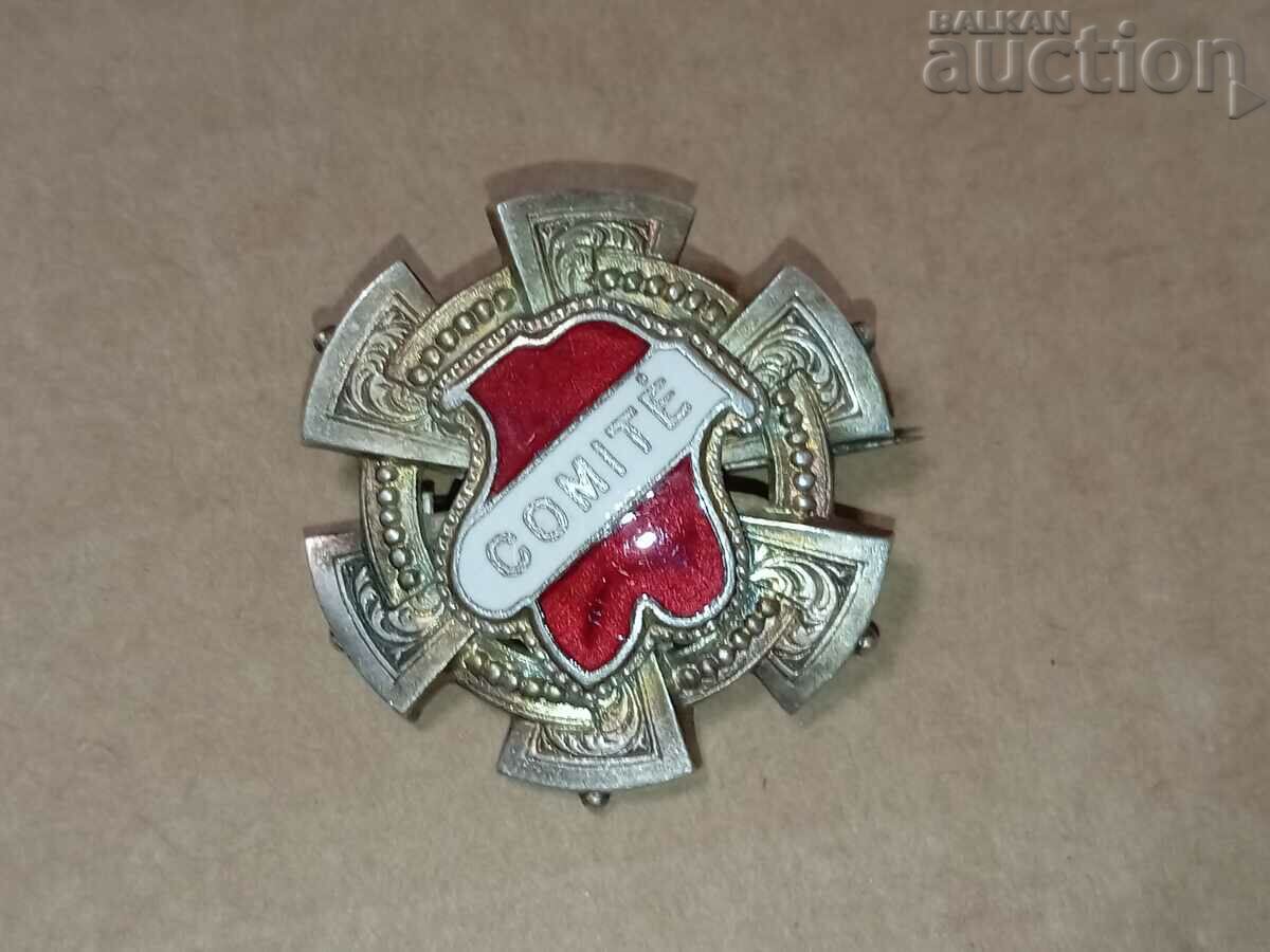 antique silver mark COMITE enamel badge miniature - 7 antique silver mark COMITE enamel badge miniature - 7