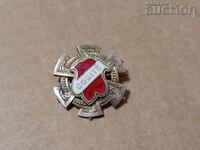 antique silver mark COMITE enamel badge miniature