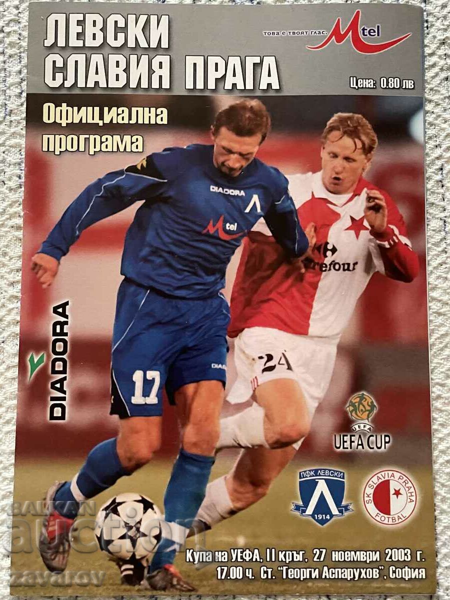 Levski Sofia Slavia Prague UEFA Cup 2003 Schedule