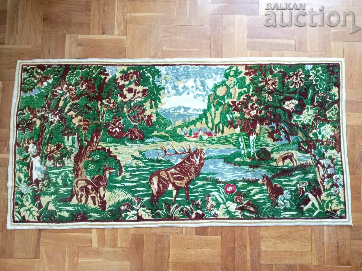 covor de perete robust pentru vânătoare de epocă cu căprioare și căprioare cu preț 51.00 BGN | € 26.08