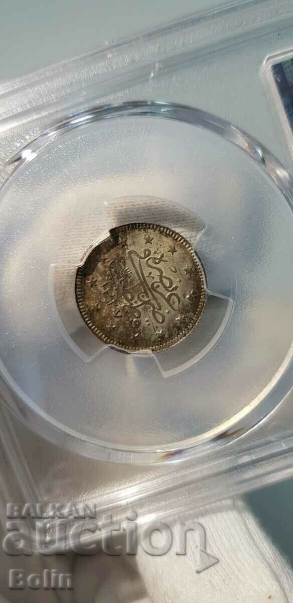 MS 64 - Ασημένιο Τουρκικό, Οθωμανικό νόμισμα 2 Kurush - 1912 - 6 MS 64 - Ασημένιο Τουρκικό, Οθωμανικό νόμισμα 2 Kurush - 1912 - 6