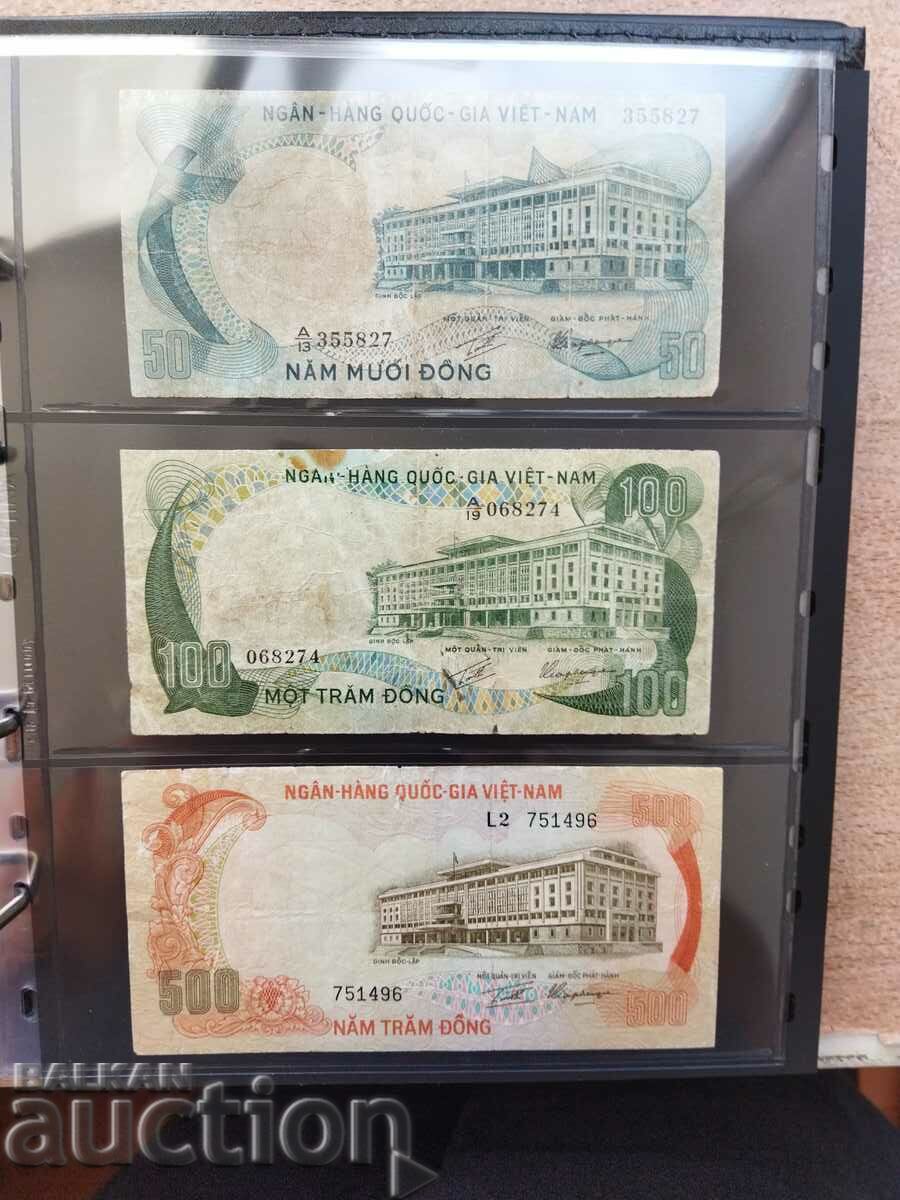 Vietnam SET of 9 different Dong banknotes