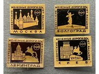 38773 USSR 4 characters Soviet Railways Train Railway