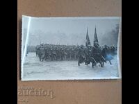 Military parade regimental flags Kingdom of Bulgaria photo