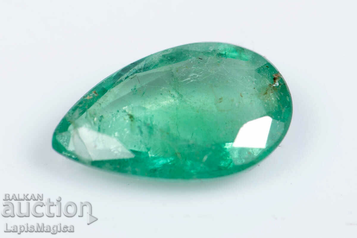 Zambian emerald 0.79ct drop cut