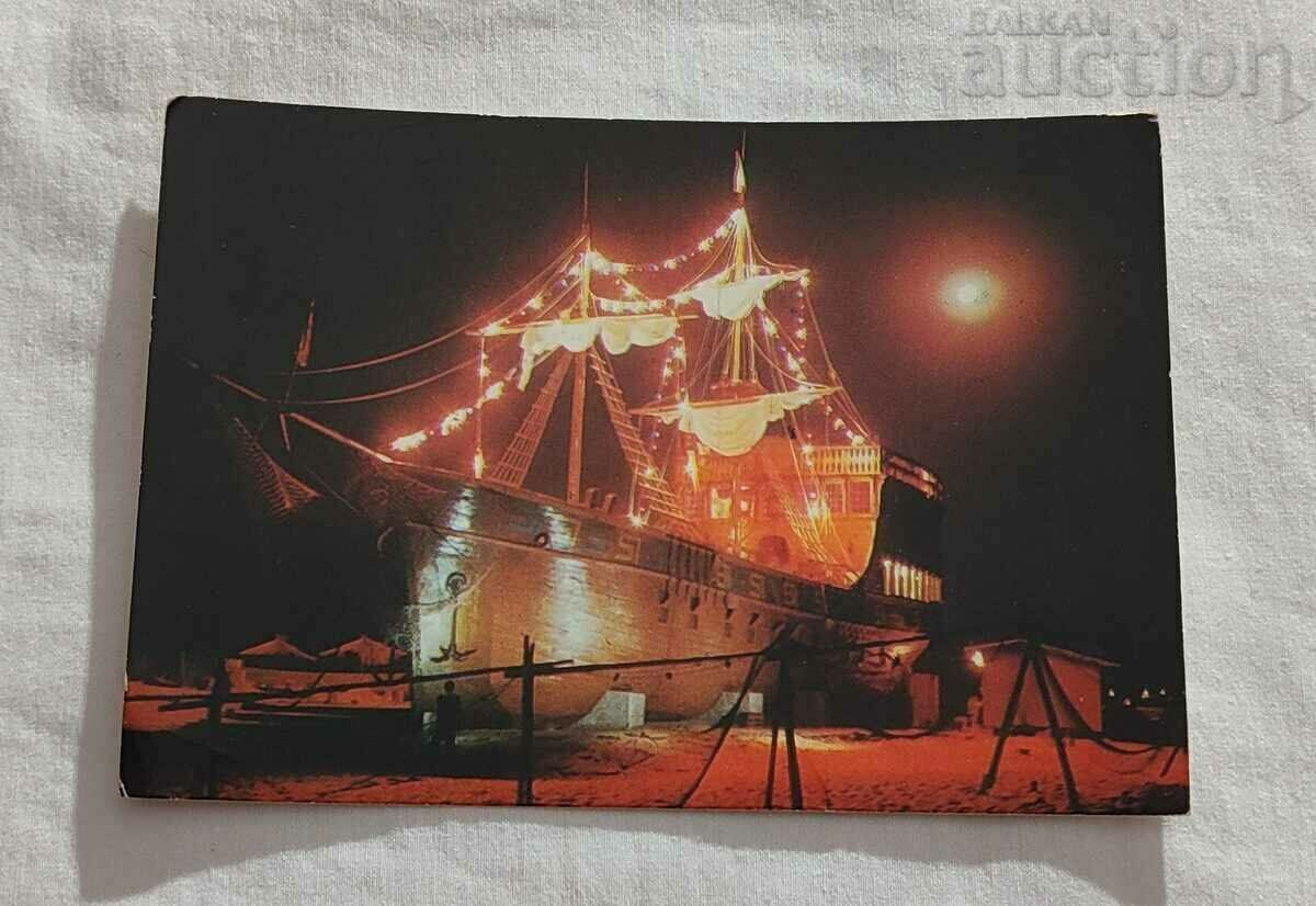 SUNSHINE BEACH BAR "PIRATE SHIP" AT NIGHT P.K.1970