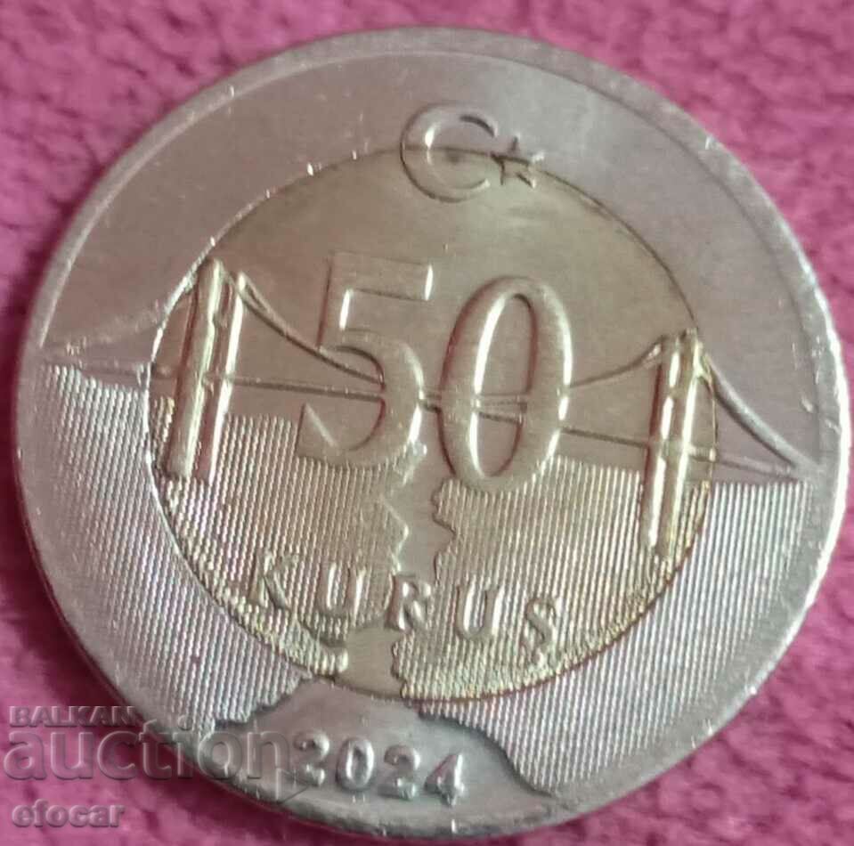 50 kuruş Republic of Turkey 2024